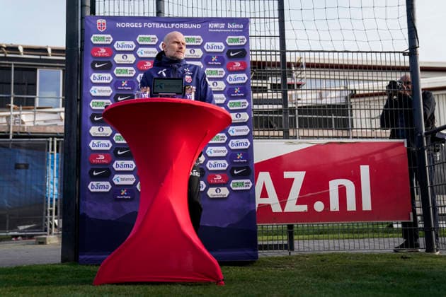 Men s national football team, press conference with national team manager Stale Solbakken Alkmaar, Netherlands 20260323 Norway national team manager Stale Solbakken during a press conference with the Norwegian men s national football team at the AZ Alkmaar training Complex Photo Fredrik Varfjell NTB Alkmaar Netherlands EDITORIAL USE ONLY RESTRICTED USE FOR BETTING COMPANIES  Copyright: xFredrikxVarfjellx xNTBx