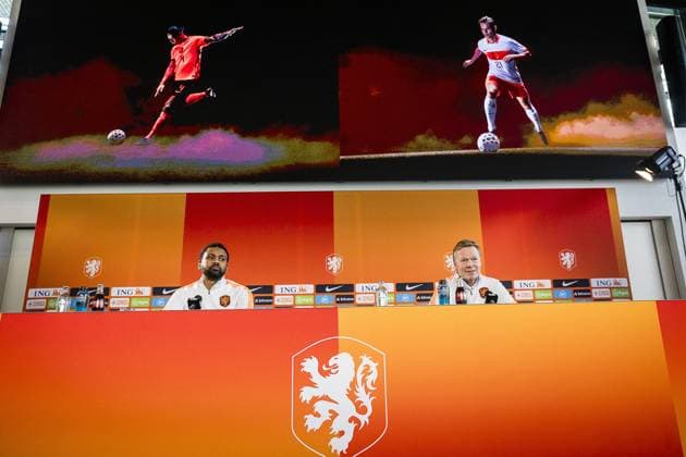 ZEIST , 23-03-2026 , KNVB campus , season 2025 2026 , Dutch football , press conference, PK, Pressekonferenz Ronals Koeman , picture shows, Ronald Koeman , Samuel Sanches Press conference Ronald Koeman  x202604861x Copyright: