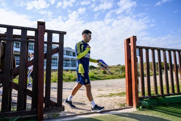 260323 Roony Bardghji of the Swedish national football team during a training session on March 23, 2026 in Valencia. Photo: Joel Marklund BILDBYRAN kod JM JM0804 bbeng fotboll football soccer fotball vm-kval FIFA World Cup, WM, Weltmeisterschaft, Fussball qualifier qualifier träning practice training sverige sweden sverige a Copyright: JOELxMARKLUND BB260323JM024