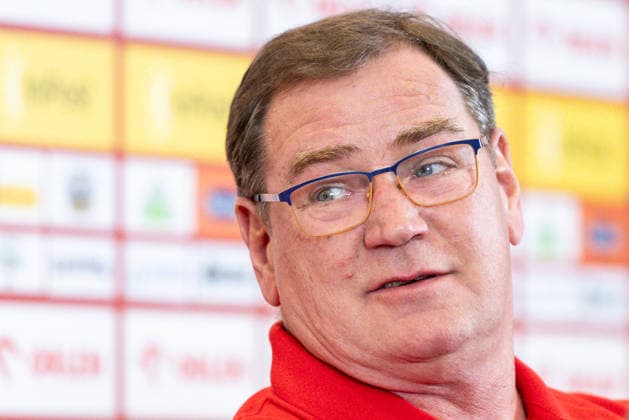 Poland national team, Nationalteam press conference, PK, Pressekonferenz Coach Jan Urban during a Poland national team press conference ahead of the FIFA World Cup, WM, Weltmeisterschaft, Fussball 2026 qualifier semi-final match Poland vs Albania in Warsaw, Poland, on March 23, 2026 Warsaw Poland  Copyright: xFotoxOlimpikx originalFilename:jastrzebowski-polandna260323_nprau.jpg