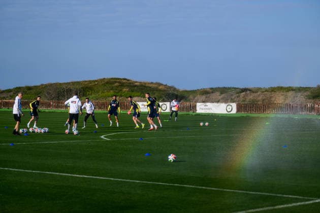 260323 Players of the Swedish national football team during a training session on March 23, 2026 in Valencia. Photo: Joel Marklund BILDBYRAN kod JM JM0804 bbeng fotboll football soccer fotball vm-kval FIFA World Cup, WM, Weltmeisterschaft, Fussball qualifier qualifier träning practice training sverige sweden sverige a Copyright: JOELxMARKLUND BB260323JM044