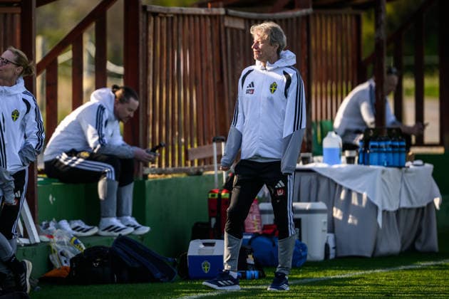 260323 head of delegation Stefan Pettersson of the Swedish national football team during a training session on March 23, 2026 in Valencia. Photo: Joel Marklund BILDBYRAN kod JM JM0804 bbeng fotboll football soccer fotball vm-kval FIFA World Cup, WM, Weltmeisterschaft, Fussball qualifier qualifier träning practice training sverige sweden sverige a Copyright: JOELxMARKLUND BB260323JM049