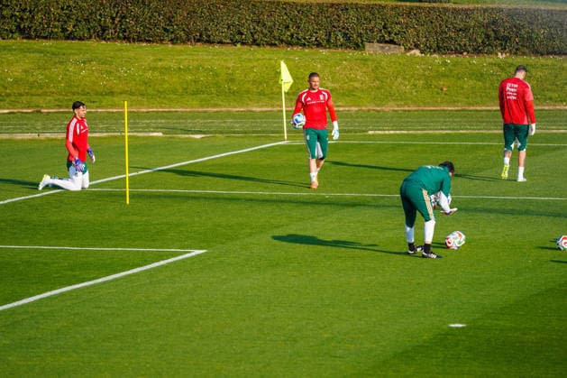 Elia Caprile and Alex Meret during Italy training session, FIFA World Cup, WM, Weltmeisterschaft, Fussball match in Florence, Italy, March 23 2026  Copyright: xSaraxEsposito IPAxSportx xipa-agency.netx xx IPA_73347850 IPA_Agency_IPA73347850