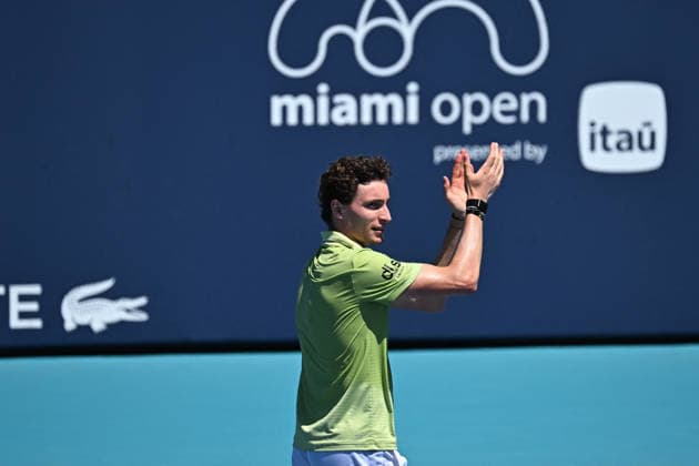 Itau Miami Tennis Open - Ugo Humbert Ugo Humbert (FRA) during his third round match at the Itau Miami Open in Miami , USA, on March 23, 2026. Photo by Corinne Dubreuil ABACAPRESS.COM Miami United States  Copyright: xDubreuilxCorinne ABACAx