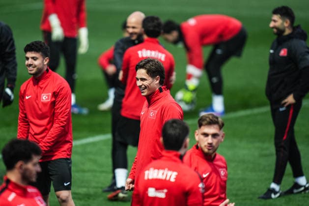 Turkish National Football Team training session ISTANBUL, TURKIYE - MARCH 23: Turkish National Football Team player Kenan Yildiz attends the training session, under the lead of head coach Vincenzo Montella, ahead of the 2026 FIFA World Cup, WM, Weltmeisterschaft, Fussball European Qualifiers play-off semifinal match against Romania at Hasan Dogan National Teams Camp and Training Facilities in Istanbul, Turkiye on March 23, 2026. Hakan Akgun Anadolu Istanbul Turkey. Editorial use only. Please get in touch for any other usage.  Copyright: x2026xAnadoluxHakanxAkgunx