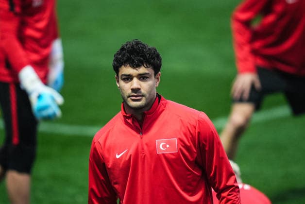 Turkish National Football Team training session ISTANBUL, TURKIYE - MARCH 23: Turkish National Football Team player Ozan Kabak attends the training session, under the lead of head coach Vincenzo Montella, ahead of the 2026 FIFA World Cup, WM, Weltmeisterschaft, Fussball European Qualifiers play-off semifinal match against Romania at Hasan Dogan National Teams Camp and Training Facilities in Istanbul, Turkiye on March 23, 2026. Hakan Akgun Anadolu Istanbul Turkey. Editorial use only. Please get in touch for any other usage.  Copyright: x2026xAnadoluxHakanxAkgunx