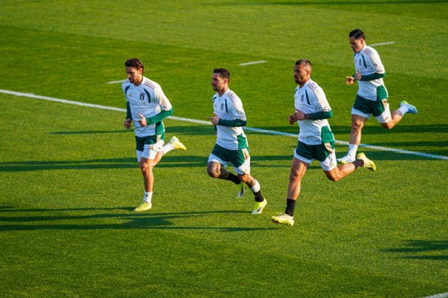 CALCIO - FIFA Mondiali - Italy training session The Italy team during the training session during Italy training session, FIFA World Cup, WM, Weltmeisterschaft, Fussball match in Florence, Italy, March 23 2026 Florence Italy  Copyright: xIPAxSport ABACAx