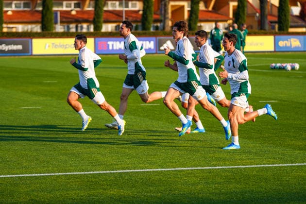 The Italy team during the Italia team training at federal technical center of Coverciano, Florence, Italy - March 23, 2026. - Soccer  Copyright: xLaPressex
