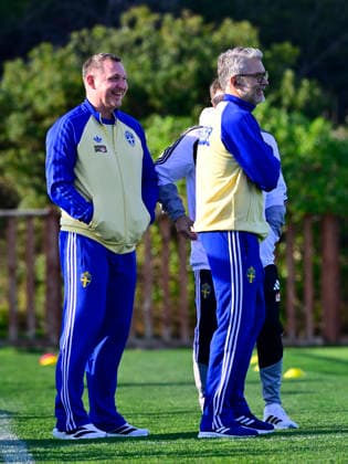 VALENCIA, SPANIEN 20260323 Svenska fotbollsförbundets fotbollschef Kim Källström i samband med fotbollslandslagets träning pa en träningsanläggningen utanför Valencia inför torsdagens VM-kval playoff mot Ukraina.