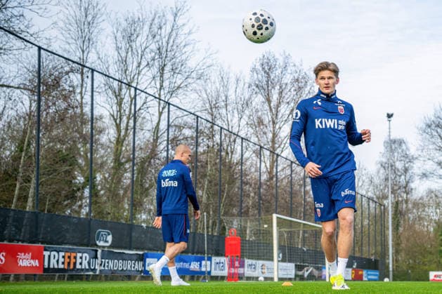 260323 David Moller Wolfe of the Norwegian national football team during a training session on March 23, 2026 in Wijdewormer. Photo: Vegard Grott BILDBYRAN kod VG VG0897 bbeng fotball football soccer fotboll norge norway trening träning training practice amsterdam Copyright: VEGARDxGRoTT BB260323VG006