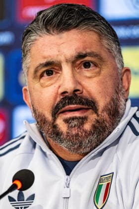 Italy U21, U 21 Training Session & press conference, PK, Pressekonferenz Italy head coach Gennaro Gattuso attends a press conference at the FIGC Technical Centre in Coverciano ahead of Italy s upcoming international fixtures on March 23, 2026, in Coverciano, Italy. Coverciano Italy  Copyright: xGiacomoxCosuax originalFilename:cosua-notitle260323_npXAL.jpg