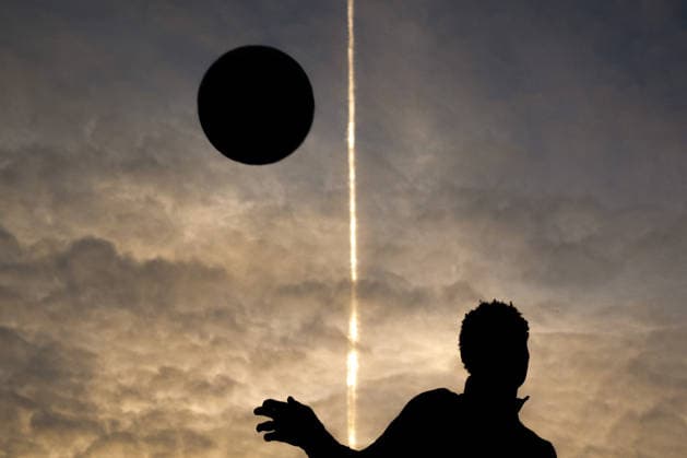 260323 The silhouette of Antonio Nusa of the Norwegian national football team during a training session on March 23, 2026 in Wijdewormer. Photo: Vegard Grott BILDBYRAN kod VG VG0897 bbeng fotball football soccer fotboll norge norway trening träning training practice amsterdam genre Copyright: VEGARDxGRoTT BB260323VG019