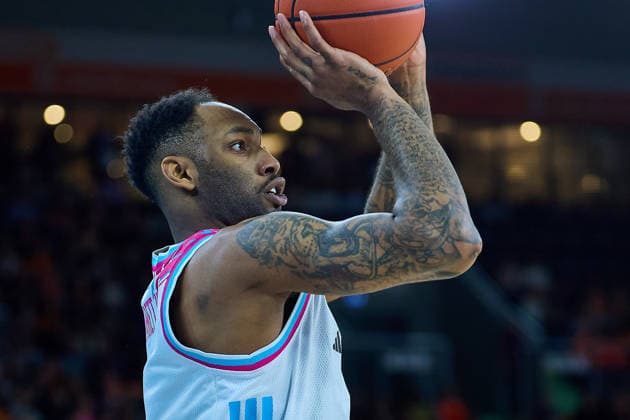Jeff Garret Jr. (Telecom Baskets Bonn, 04) GER, ratiopharm ulm vs. Telekom Baskets Bonn, Basketball, 25. Spieltag, EasyCredit BBL, Spielzeit 2025 2026, 23.03.2026 GER, ratiopharm ulm vs. Telekom Baskets Bonn, Basketball, 25. Spieltag, EasyCredit BBL, Spielzeit 2025 2026, 23.03.2026 Neu-Ulm Copyright: xEibner-Pressefoto GeraldxOelze-dexStoppanyx EP_ODS