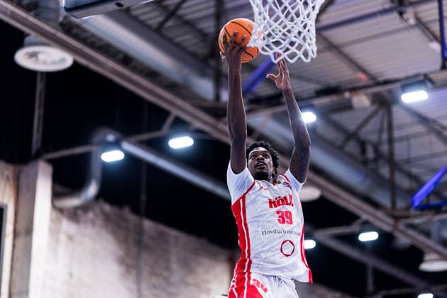 Barmer 2. Basketball Bundesliga ProA: RheinStars Köln vs Phoenix Hagen, 23.03.2026 Kenny Andre Calliste Keannou Baptiste (RheinStars Köln, 39) im Wurf Barmer 2. Basketball Bundesliga ProA: RheinStars Köln vs Phoenix Hagen, Köln, Motorworld am 23.03.2026 Copyright: xBEAUTIFULxSPORTS Wunderlx