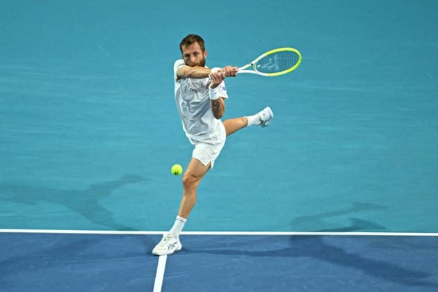 Itau Miami Tennis Open - Corentin Moutet Corentin Moutet (FRA) during his third round match at the Itau Miami Tennis Open in Miami , USA, on March 23, 2026. Photo by Corinne Dubreuil ABACAPRESS.COM Miami United States  Copyright: xDubreuilxCorinne ABACAx