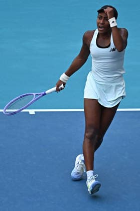 Itau Miami Tennis Open - Coco Gauff Coco Gauff (USA) during her third round match at the Itau Miami Tennis Open in Miami , USA, on March 23, 2026. Photo by Corinne Dubreuil ABACAPRESS.COM Miami United States  Copyright: xDubreuilxCorinne ABACAx