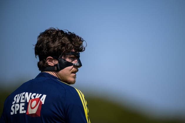 260324 Victor Nilsson Lindelöf of the Swedish national football team during a training session on March 24, 2026 in Valencia. Photo: Joel Marklund BILDBYRAN kod JM JM0805 bbeng fotboll football soccer fotball vm-kval FIFA World Cup, WM, Weltmeisterschaft, Fussball qualifier qualifier träning practice training sverige sweden sverige a Copyright: JOELxMARKLUND BB260324JM001
