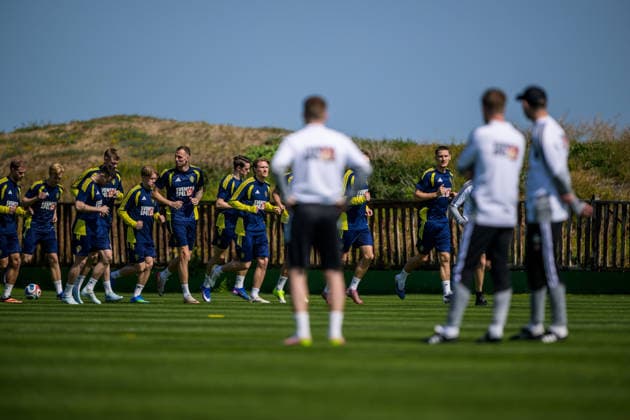 260324 Players of the Swedish national football team during a training session on March 24, 2026 in Valencia. Photo: Joel Marklund BILDBYRAN kod JM JM0805 bbeng fotboll football soccer fotball vm-kval FIFA World Cup, WM, Weltmeisterschaft, Fussball qualifier qualifier träning practice training sverige sweden sverige a Copyright: JOELxMARKLUND BB260324JM031