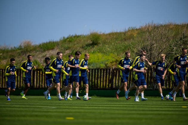 260324 Players of the Swedish national football team during a training session on March 24, 2026 in Valencia. Photo: Joel Marklund BILDBYRAN kod JM JM0805 bbeng fotboll football soccer fotball vm-kval FIFA World Cup, WM, Weltmeisterschaft, Fussball qualifier qualifier träning practice training sverige sweden sverige a Copyright: JOELxMARKLUND BB260324JM032