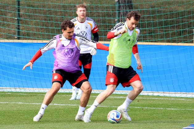 DEU, DFB U20 Nationalmannschaft, Training, 24.03.2026, Sportforum, Berlin, DEU, DFB U20 Nationalmannschaft, Training, im Bild: Pascal Klemens (Hertha BSC Berlin 41) DFL - regulations prohibit any use of Photographs as image sequences and or quasi-video