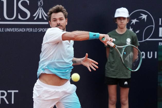 NAPOLI 24-03-2026 ATP, Tennis Herren CHALLENGER 125 -GUERRI NAPOLI TENNIS CUP 2026 Encounter Stan Wawrinnka , Matteo Martineau in photo:Stan Wawrinka, Tennis Club Napoli. Copyright: xFOTOAGENZIAx