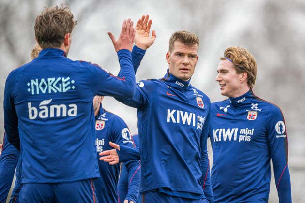 260324 Alexander Sorloth of the Norwegian national football team during a training session on March 24, 2026 in Wijdewormer. Photo: Vegard Grott BILDBYRAN kod VG VG0899 bbeng fotball football soccer fotboll norge norway trening träning training practice amsterdam Copyright: VEGARDxGRoTT BB260324VG001