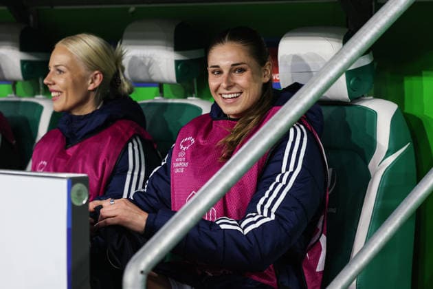 Jule Brand (OL Lyonnes Lyon,29) - Viertelfinale Champions League der Frauen Saison 2025-2026 VfL Wolfsburg vs. OL Lyonnes Lyon in der Volkswagen Arena in Wolfsburg - Fußball,Frau,Frauen,Damen,Deutschland,24.03.2026