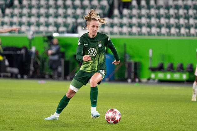 Deutschland, Fussball, UEFA, Womens Champions League, Viertelfinale, Hinspiel 2025 2026: VfL Wolfsburg - OL Lyonnes am 24.03. in Wolfsburg (Volkswagen Arena): Vivien Endemann (VfL Wolfsburg 25) *** Germany, Football, UEFA, Womens Champions League, quarter-final, first leg 2025 2026 VfL Wolfsburg OL Lyonnes on 24 03 in Wolfsburg Volkswagen Arena Vivien Endemann VfL Wolfsburg 25 Copyright: xSvenxHeidmannx