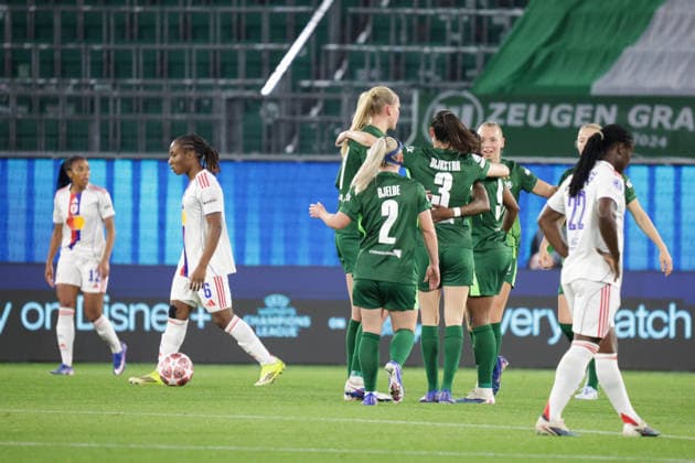24.03.2026, xgrfx, Fussball UEFA Women s Champions League Viertelfinale , VfL Wolfsburg - Olympique Lyon v.l. Tor,, Lineth Beerensteyn zum 1:0 (VfL Wolfsburg) (DFL DFB REGULATIONS PROHIBIT ANY USE OF PHOTOGRAPHS as IMAGE SEQUENCES and or QUASI-VIDEO) Wolfsburg