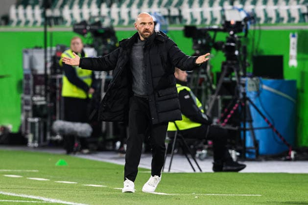 Trainer Stephan Lerch (VfL Wolfsburg) - Viertelfinale Champions League der Frauen Saison 2025-2026 VfL Wolfsburg vs. OL Lyonnes Lyon in der Volkswagen Arena in Wolfsburg - Fußball,Frau,Frauen,Damen,Deutschland,24.03.2026