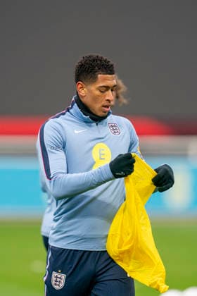 England Training & Media Jude Bellingham during the England training session at St. George s Park, Burton upon Trent, England on 24 March 2026 Credit: Alex Young Every Second Media Editorial use only. All images are copyright Every Second Media Limited. No images may be reproduced without prior permission. Copyright: xIMAGO EveryxSecondxMediax ESM-1876-0112 AlexxYoungx xEveryxSecondxMediax