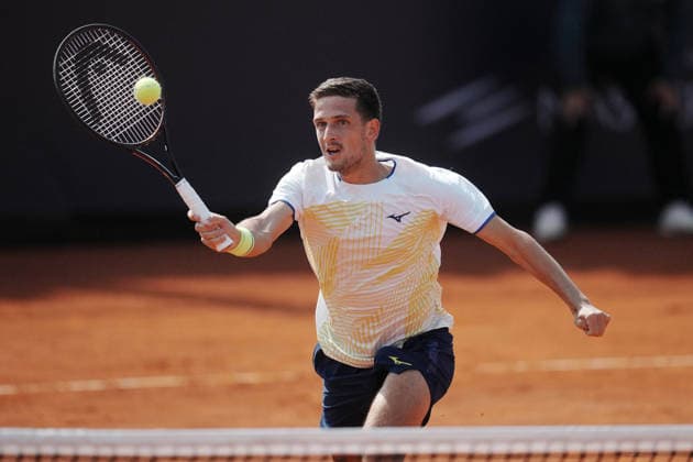 NAPOLI 24-03-2026 ATP, Tennis Herren CHALLENGER 125 -GUERRI NAPOLI TENNIS CUP 2026 Encounter Francesco Forti - Vit Kopriva in photo: Vit Kopriva ,Tennis Club Napoli. Copyright: xFOTOAGENZIAx