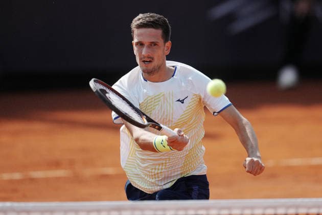 NAPOLI 24-03-2026 ATP, Tennis Herren CHALLENGER 125 -GUERRI NAPOLI TENNIS CUP 2026 Encounter Francesco Forti - Vit Kopriva in photo: Vit Kopriva ,Tennis Club Napoli. Copyright: xFOTOAGENZIAx