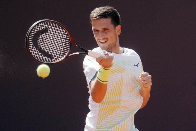 NAPOLI 24-03-2026 ATP, Tennis Herren CHALLENGER 125 -GUERRI NAPOLI TENNIS CUP 2026 Encounter Francesco Forti - Vit Kopriva in photo: Vit Kopriva ,Tennis Club Napoli. Copyright: xFOTOAGENZIAx