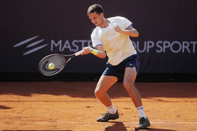 NAPOLI 24-03-2026 ATP, Tennis Herren CHALLENGER 125 -GUERRI NAPOLI TENNIS CUP 2026 Encounter Francesco Forti - Vit Kopriva in photo: Vit Kopriva ,Tennis Club Napoli. Copyright: xFOTOAGENZIAx