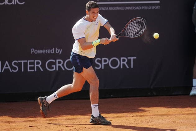 NAPOLI 24-03-2026 ATP, Tennis Herren CHALLENGER 125 -GUERRI NAPOLI TENNIS CUP 2026 Encounter Francesco Forti - Vit Kopriva in photo: Vit Kopriva ,Tennis Club Napoli. Copyright: xFOTOAGENZIAx