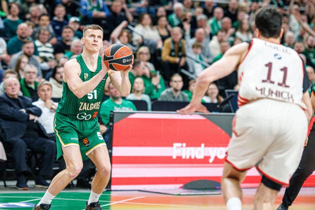 Eurolygos rungtynese Kaune susitiko Kauno Žalgiris ir Miuncheno Bayern . 2026-03-24, Kaunas Kaunas Lietuva Copyright: xErikasxOvcarenkox