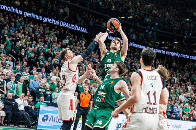 Eurolygos rungtynese Kaune susitiko Kauno Žalgiris ir Miuncheno Bayern . 2026-03-24, Kaunas Kaunas Lietuva Copyright: xErikasxOvcarenkox