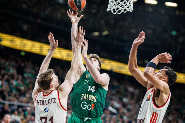 Eurolygos rungtynese Kaune susitiko Kauno Žalgiris ir Miuncheno Bayern . 2026-03-24, Kaunas Kaunas Lietuva Copyright: xErikasxOvcarenkox