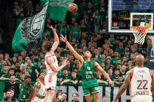 Eurolygos rungtynese Kaune susitiko Kauno Žalgiris ir Miuncheno Bayern . 2026-03-24, Kaunas Kaunas Lietuva Copyright: xErikasxOvcarenkox
