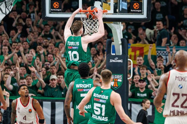 Eurolygos rungtynese Kaune susitiko Kauno Žalgiris ir Miuncheno Bayern . 2026-03-24, Kaunas Kaunas Lietuva Copyright: xErikasxOvcarenkox