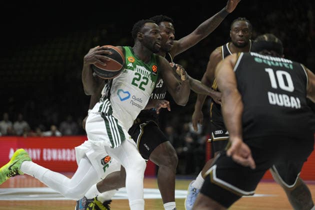 Dubai Basketball v Panathinaikos Aktor Athens - Euroleague SARAJEVO, BOSNIA AND HERZEGOVINA - MARCH 24: Jerian Grant (22) of Panathinaikos AKTOR Athens in action during the EuroLeague match between Dubai Basketball and Panathinaikos Aktor Athens at Zetra Arena on March 24, 2026 in Sarajevo, Bosnia and Herzegovina. Samir Jordamovic Anadolu Sarajevo Bosnia and Herzegovina. Editorial use only. Please get in touch for any other usage.  Copyright: x2026xAnadoluxSamirxJordamovicx