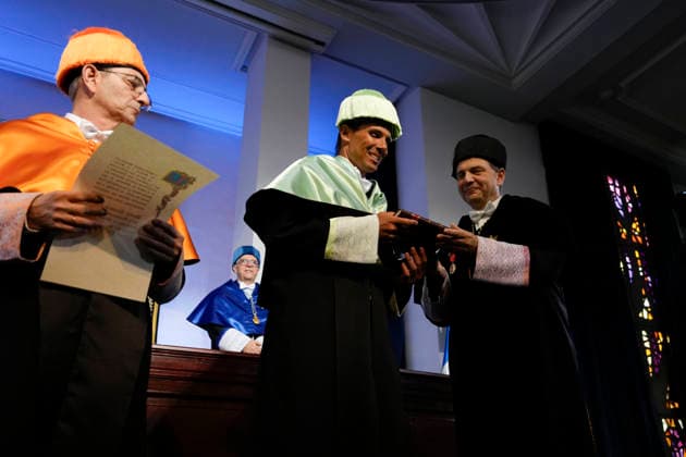 March 24, 2026, Madrid, Madrid, Spain: Rafael Nadal during the investiture of Rafael Nadal as Doctor Honoris Causa by the Technical University of Madrid at the UniversityÃ¢â‚¬â ¢s Rectorate on March 24, 2026, in Madrid, Spain. Madrid Spain - ZUMAa181 20260324_zaa_a181_144 Copyright: xOscarxJ.xBarrosox