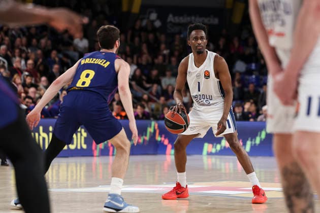 March 24, 2026, Barcelona, Barcelona, Spain: Rodrigue Beaubois of Anadolu Efes Istanbul in action during the EuroLeague Regular Season Round 33 match played between FC Barcelona, Barca and Anadolu Efes Istanbul at Palau Blaugrana on March 24, 2026 in Barcelona, Spain. Barcelona Spain - ZUMAa181 20260324_zaa_a181_169 Copyright: xJavierxBorregox