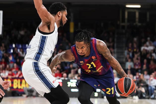 March 24, 2026, Barcelona, Barcelona, Spain: Will Clyburn of FC Barcelona, Barca in action during the EuroLeague Regular Season Round 33 match played between FC Barcelona and Anadolu Efes Istanbul at Palau Blaugrana on March 24, 2026 in Barcelona, Spain. Barcelona Spain - ZUMAa181 20260324_zaa_a181_201 Copyright: xJavierxBorregox