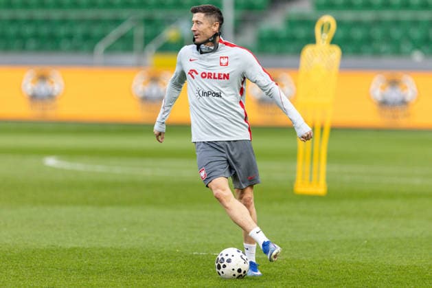 Poland national team, Nationalteam training Robert Lewandowski during a Poland national team training ahead of the FIFA World Cup, WM, Weltmeisterschaft, Fussball 2026 qualifier semi-final match Poland vs Albania in Warsaw, Poland, on March 24, 2026 Warsaw Poland  Copyright: xFotoxOlimpikx originalFilename:jastrzebowski-polandna260324_npmWO.jpg