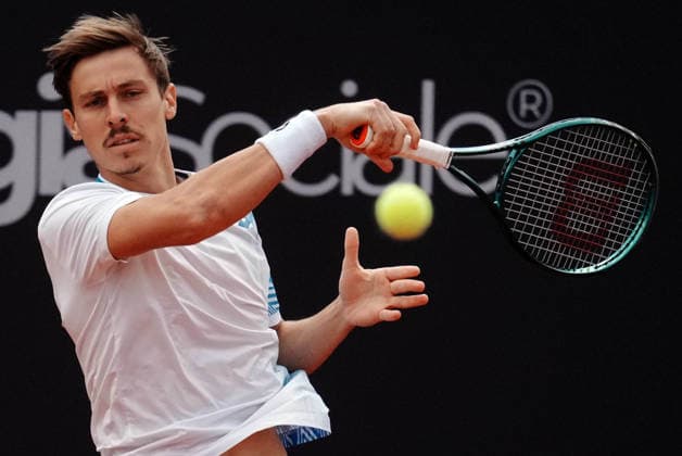 NAPOLI 24-03-2026 ATP, Tennis Herren CHALLENGER 125 -GUERRI NAPOLI TENNIS CUP 2026 Encounter Stan Wawrinka , Matteo Martineau in the photo:Matteo Martineau, Tennis Club Napoli. Copyright: xFOTOAGENZIAx