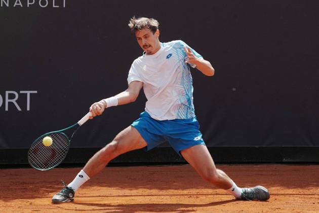 NAPOLI 24-03-2026 ATP, Tennis Herren CHALLENGER 125 -GUERRI NAPOLI TENNIS CUP 2026 Encounter Stan Wawrinka , Matteo Martineau in the photo:Matteo Martineau, Tennis Club Napoli. Copyright: xFOTOAGENZIAx