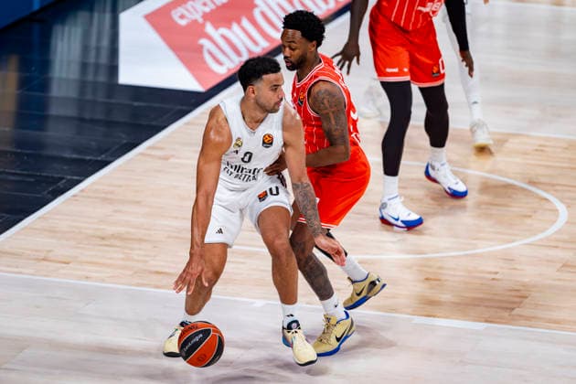 Real Madrid v Hapoel Ibi Tel Aviv - Euroleague 2025 2026 Trey Lyles of Real Madrid in action with the ball during the EuroLeague Regular Season Round 33 match between Real Madrid and Hapoel Ibi Tel Aviv at Movistar Arena on March 24, 2026 in Madrid, Spain. Madrid Movistar Arena Madrid Spain Copyright: xAlbertoxGardinx AGardin_20260324_Basket_Euroleague_Rea_Mad_Hapo_0989