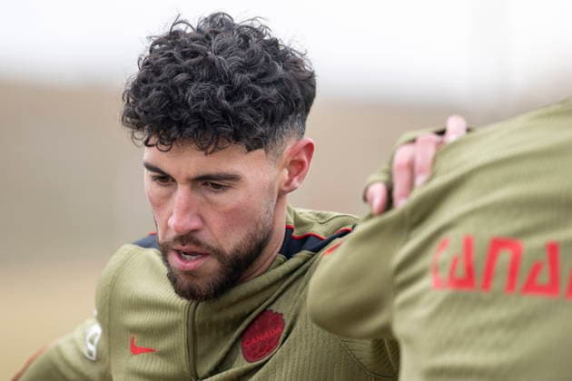 Fußball, Nationalteam Kanada, Training March 24, 2026, Toronto, Ontario, CANADA: CanadaöÄÃ s midfielder Jonathan Osorio in action during a training session at the BMO Training Ground in preparation for matches against Iceland and Tunisia, March 24, 2026. Canada News - March 24, 2026  - ZUMAc35_ 20260324_zaf_c35_146 Copyright: xEduardoxLimax